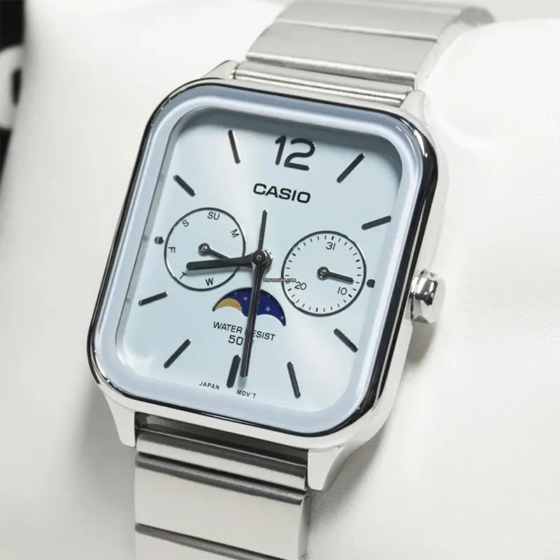 Casio Enticer Moon Phase Light Men's Watch- MTP-M305D-2AV